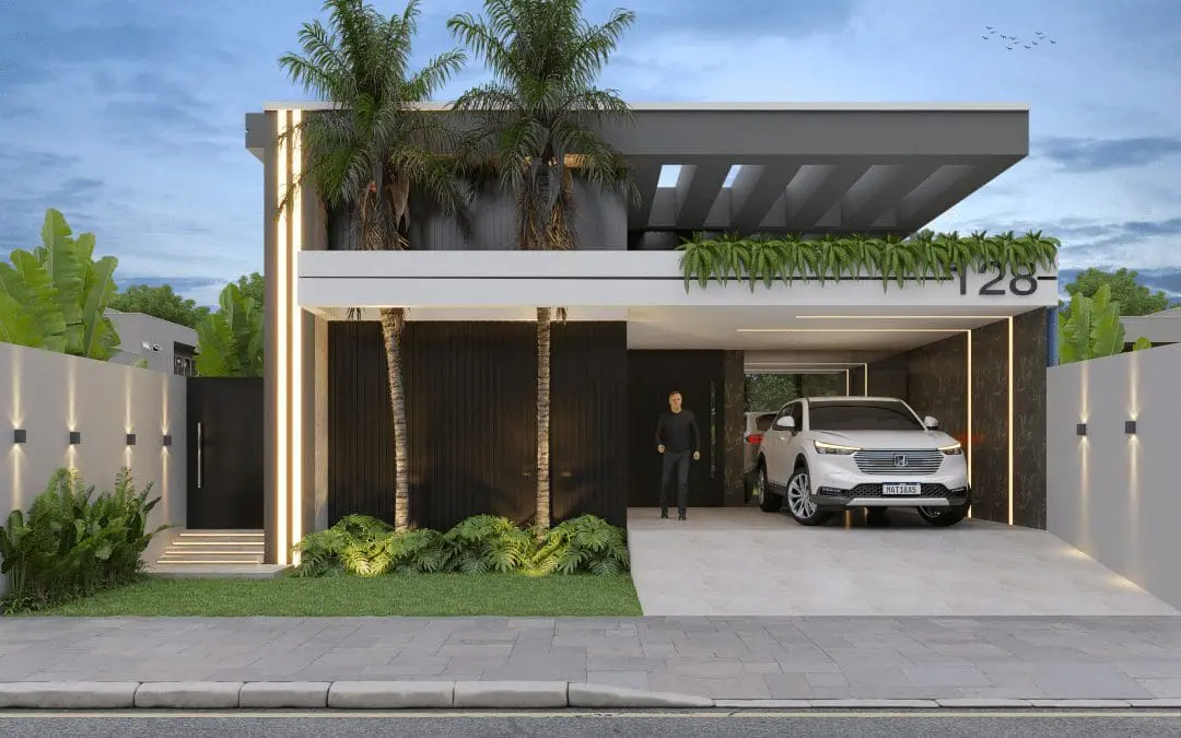 Projeto PC128 – 1 Piso – 192 m2 – 3 Suítes